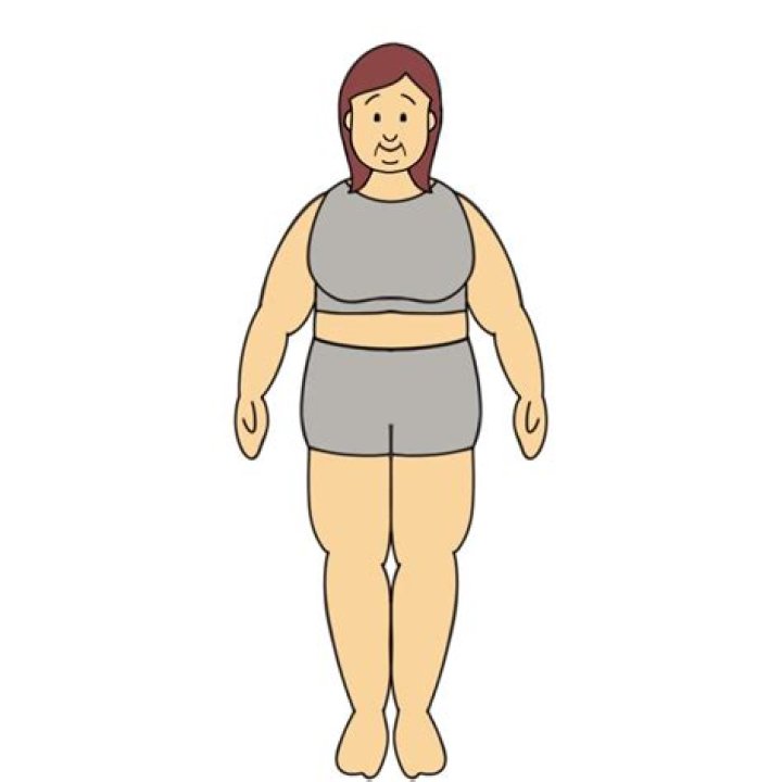 164cm 54kgの体型イメージを示すシルエット