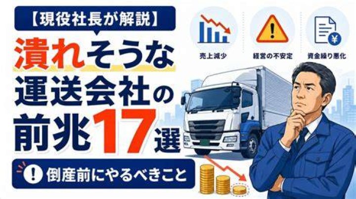 潰れ そうな運送会社 大阪